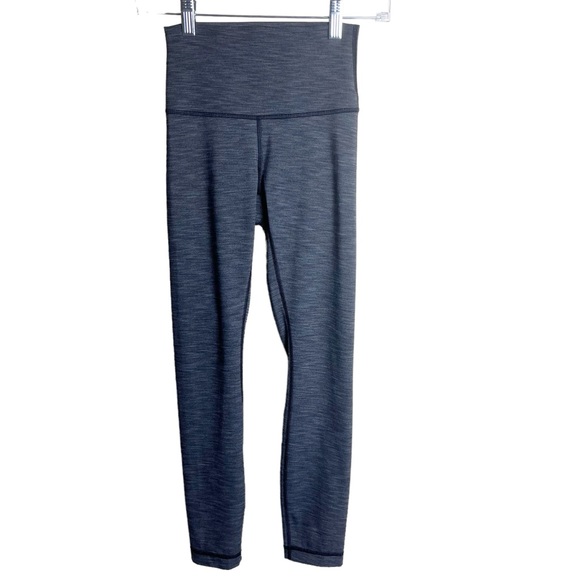 lululemon athletica Pants - Lululemon Wunder Under High Rise Legging Knit Heathered Black Size 2